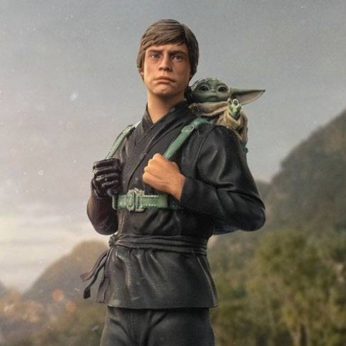 Luke Skywalker & Grogu Training Star Wars Book of Boba Fett Art 1/10 Scale Statue by Iron Studios